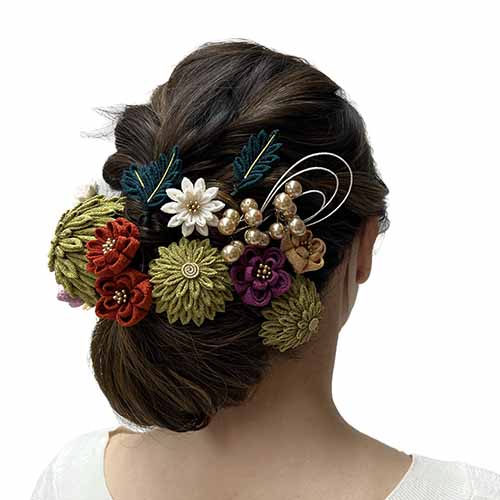 着物ヘアセット例