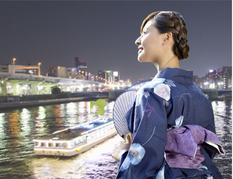 屋形船で浴衣レンタル