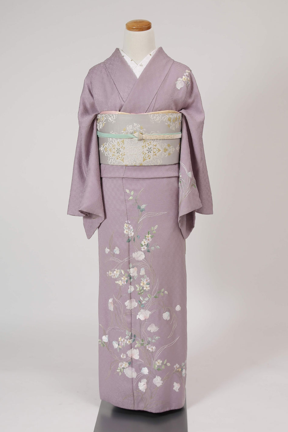 訪問着 【No.z-320】紫色・蘇州刺繍 | 東京・銀座で着物レンタル 