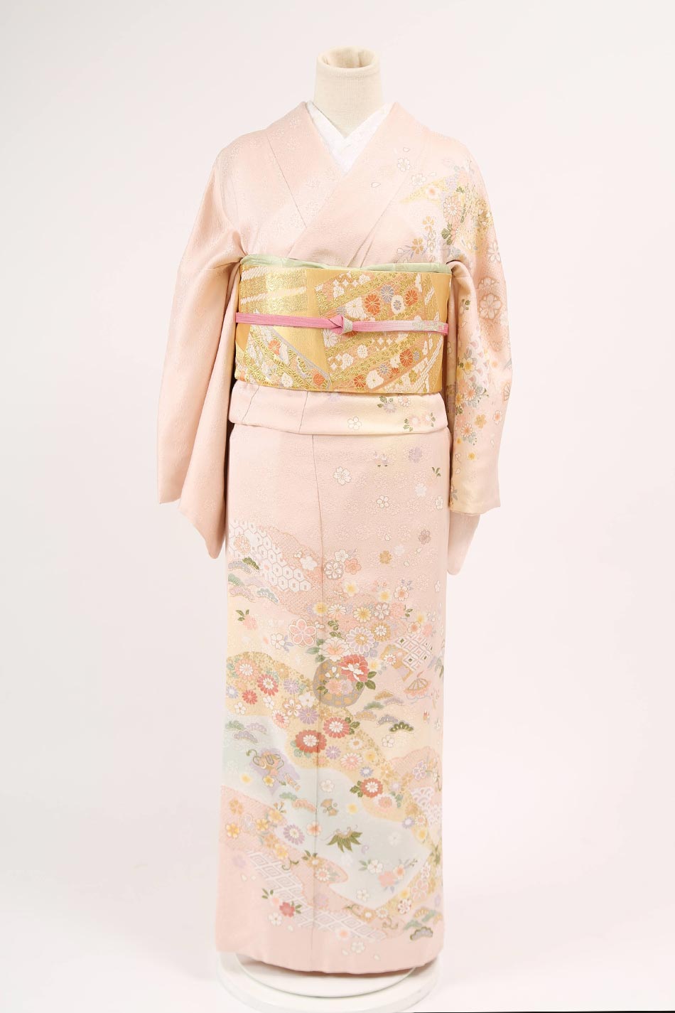 訪問着 【No.P-344】桜色の最高級・吉澤友禅 | 東京・銀座で着物 